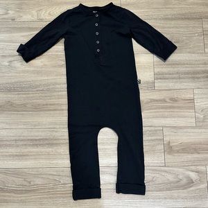 Rags to raches long sleeved jumpsuit romper button snap